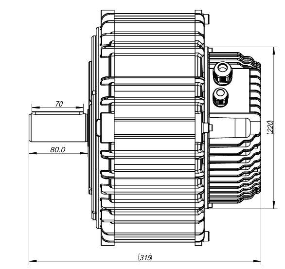IP55-IP67 Высокоэффективный CE сертифицированный ETL F160ECI IE5 EC-двигатель